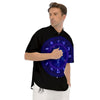 Zodiac Sign Dark Sagittarius Print Men's Short Sleeve Shirts-grizzshop