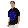 Zodiac Sign Dark Sagittarius Print Men's Short Sleeve Shirts-grizzshop