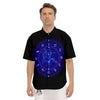 Zodiac Sign Dark Sagittarius Print Men's Short Sleeve Shirts-grizzshop