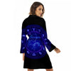 Zodiac Sign Dark Sagittarius Print Women's Robe-grizzshop