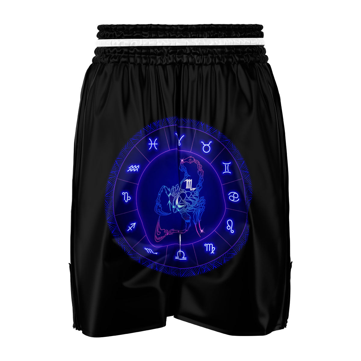 Zodiac Sign Dark Scorpio Print Boxing Shorts-grizzshop