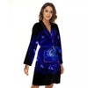 Zodiac Sign Dark Scorpio Print Women's Robe-grizzshop