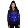 Zodiac Sign Dark Taurus Print Women's Bomber Jacket-grizzshop