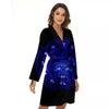 Zodiac Sign Dark Taurus Print Women's Robe-grizzshop