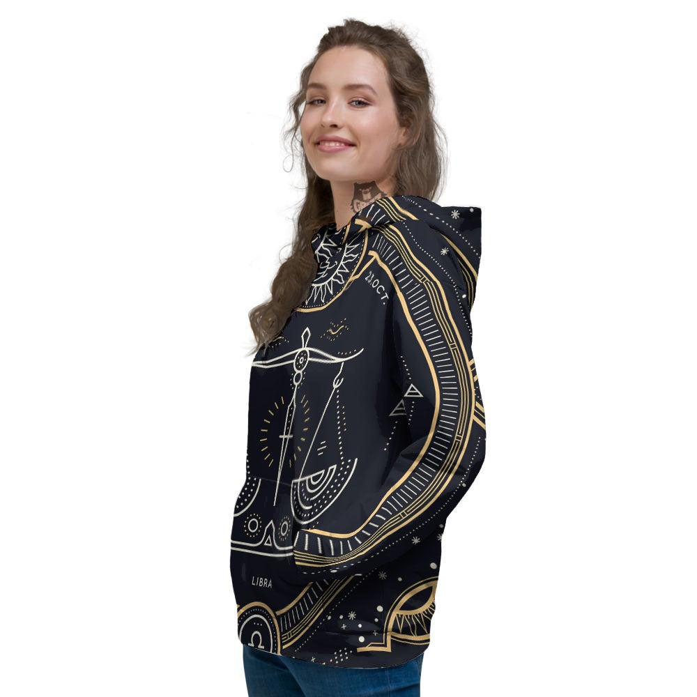 Zodiac Sign Vintage Libra Print Women's Hoodie-grizzshop