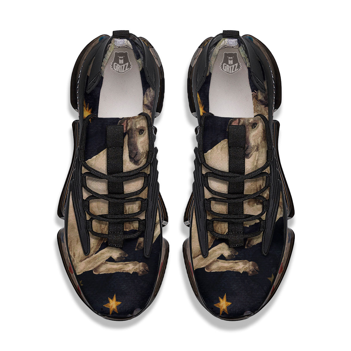 Zodiac Sign Watercolor Aries Print Black Gym Shoes-grizzshop