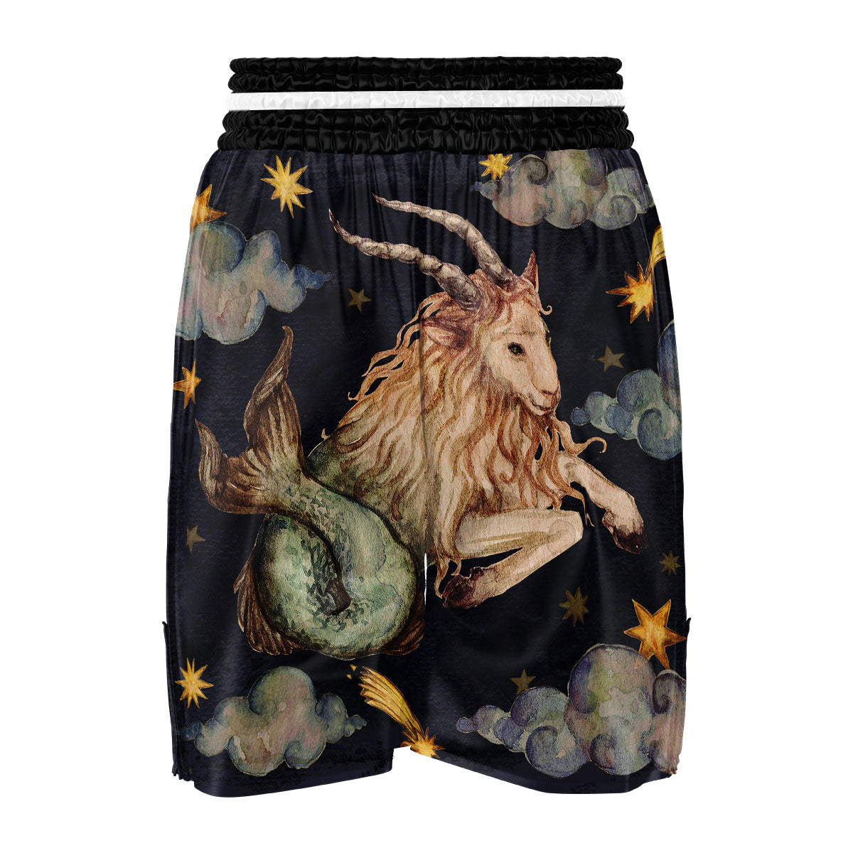 Zodiac Sign Watercolor Capricorn Print Boxing Shorts-grizzshop