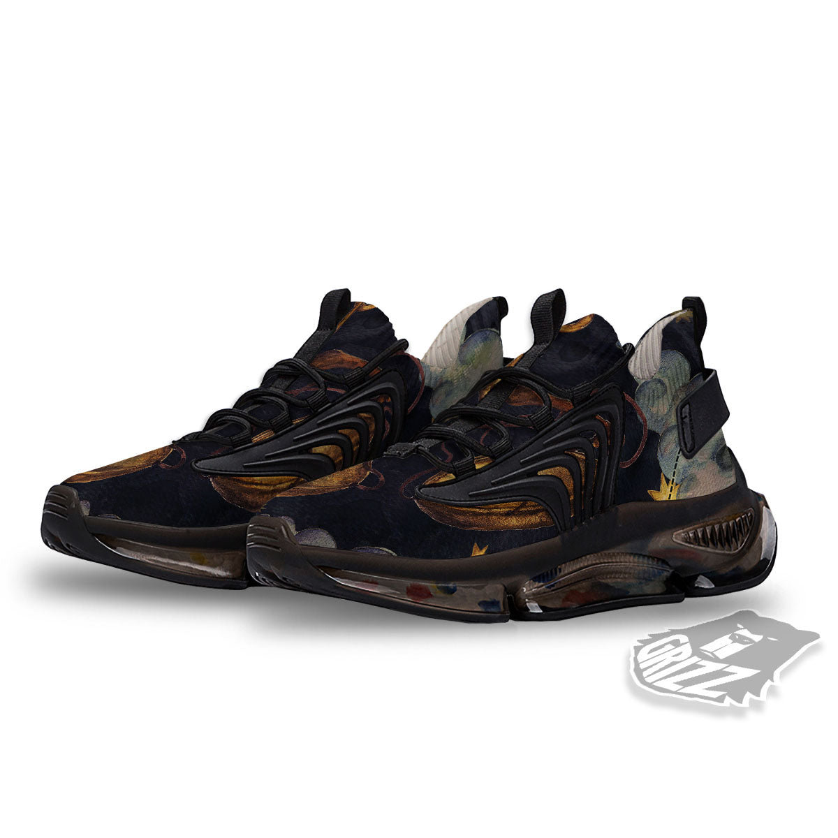 Zodiac Sign Watercolor Libra Print Black Gym Shoes-grizzshop
