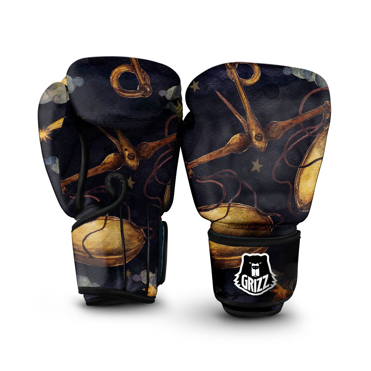 Zodiac Sign Watercolor Libra Print Boxing Gloves-grizzshop