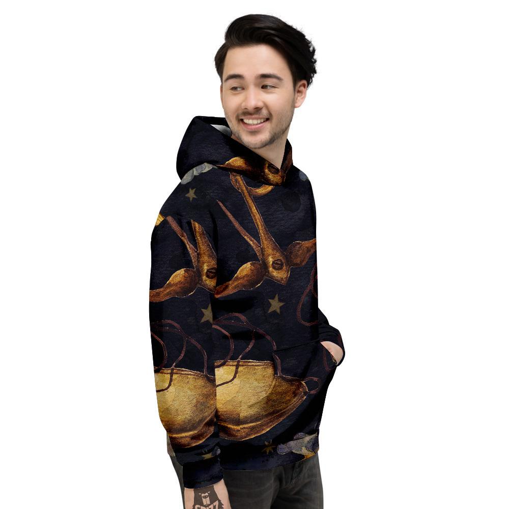 Zodiac Sign Watercolor Libra Print Men's Hoodie-grizzshop