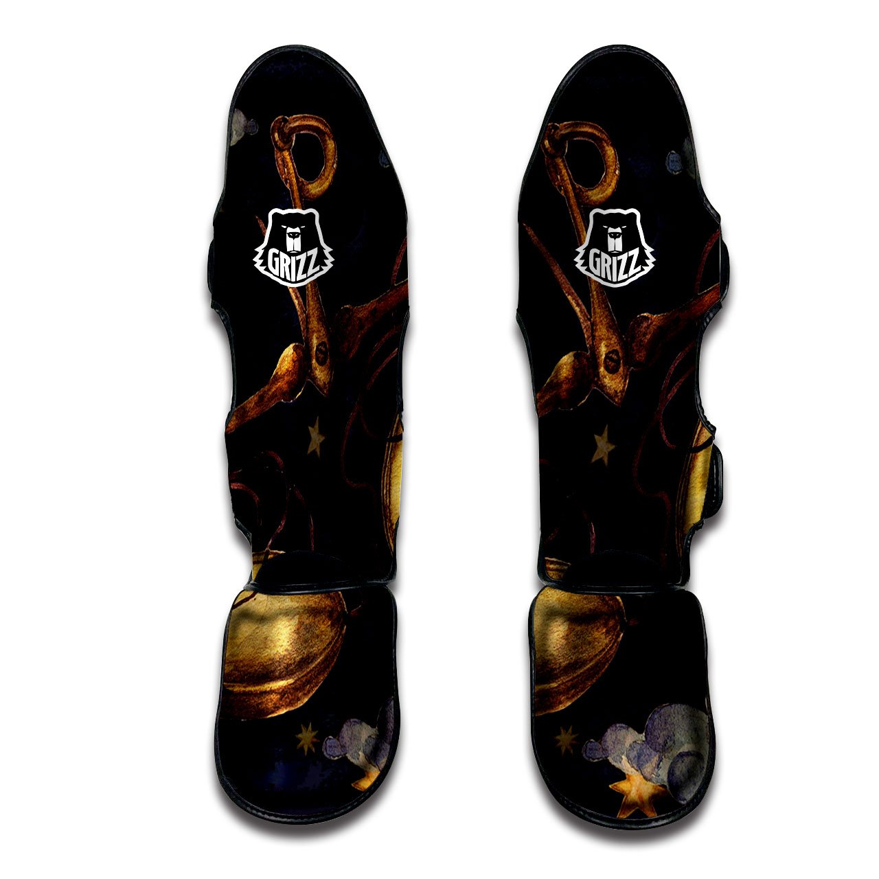Zodiac Sign Watercolor Libra Print Muay Thai Shin Guards-grizzshop