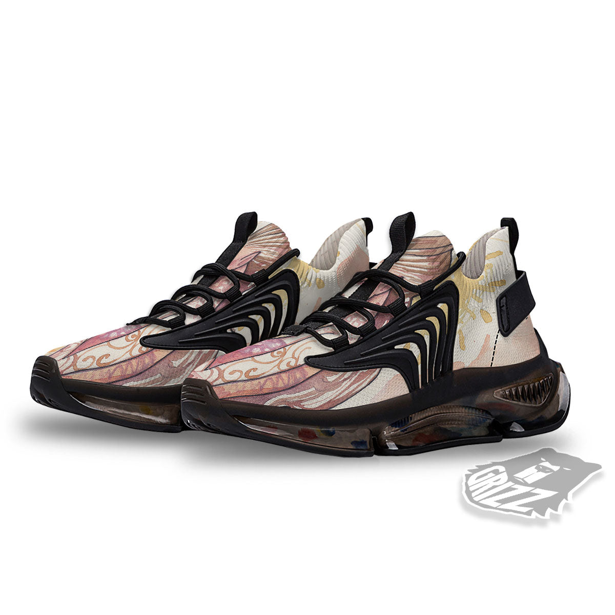 Zodiac Sign Watercolor Virgo Print Black Gym Shoes-grizzshop
