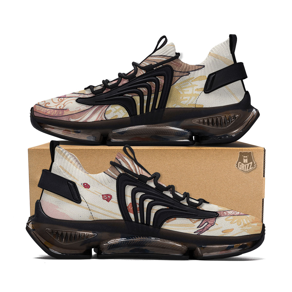 Zodiac Sign Watercolor Virgo Print Black Gym Shoes-grizzshop