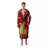 Zodiac Symbol Chinese Ox Print Men's Robe-grizzshop