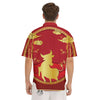 Zodiac Symbol Chinese Ox Print Men's Short Sleeve Shirts-grizzshop