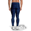 Zodiac Symbols Blue Print Pattern Men's Leggings-grizzshop