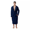 Zodiac Symbols Blue Print Pattern Men's Robe-grizzshop