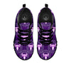 Zodiac Taurus Purple Print Pattern Black Sneaker-grizzshop