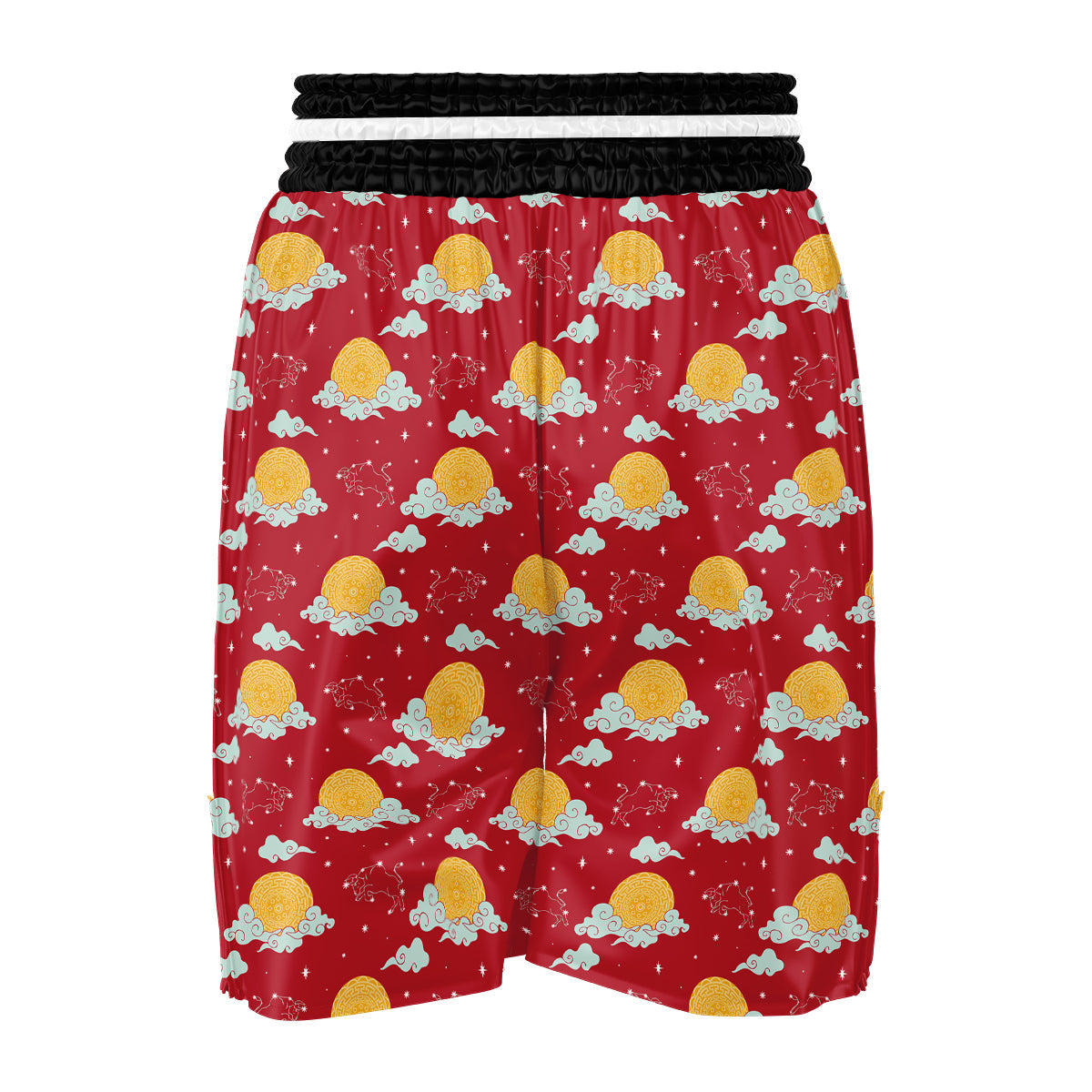 Zodiac Taurus Sky Chinese Year Print Pattern Boxing Shorts-grizzshop