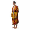 Zodiac Wheel Colourful Chinese Print Men's Robe-grizzshop