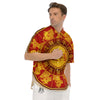 Zodiac Wheel Colourful Chinese Print Men's Short Sleeve Shirts-grizzshop