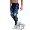 Zodiac Wheel Galaxy Print Men's Leggings-grizzshop