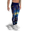 Zodiac Wheel Galaxy Print Men's Leggings-grizzshop