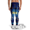 Zodiac Wheel Galaxy Print Men's Leggings-grizzshop