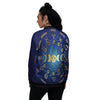 Zodiac Wheel Galaxy Print Women's Bomber Jacket-grizzshop