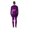 Zodiac Wheel Pink Heart Print Men's Pajamas-grizzshop