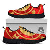 Zodiac Wheel Red Chinese Print Black Sneaker-grizzshop