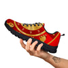 Zodiac Wheel Red Chinese Print Black Sneaker-grizzshop