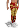 Zodiac Wheel Red Chinese Print Men's Leggings-grizzshop