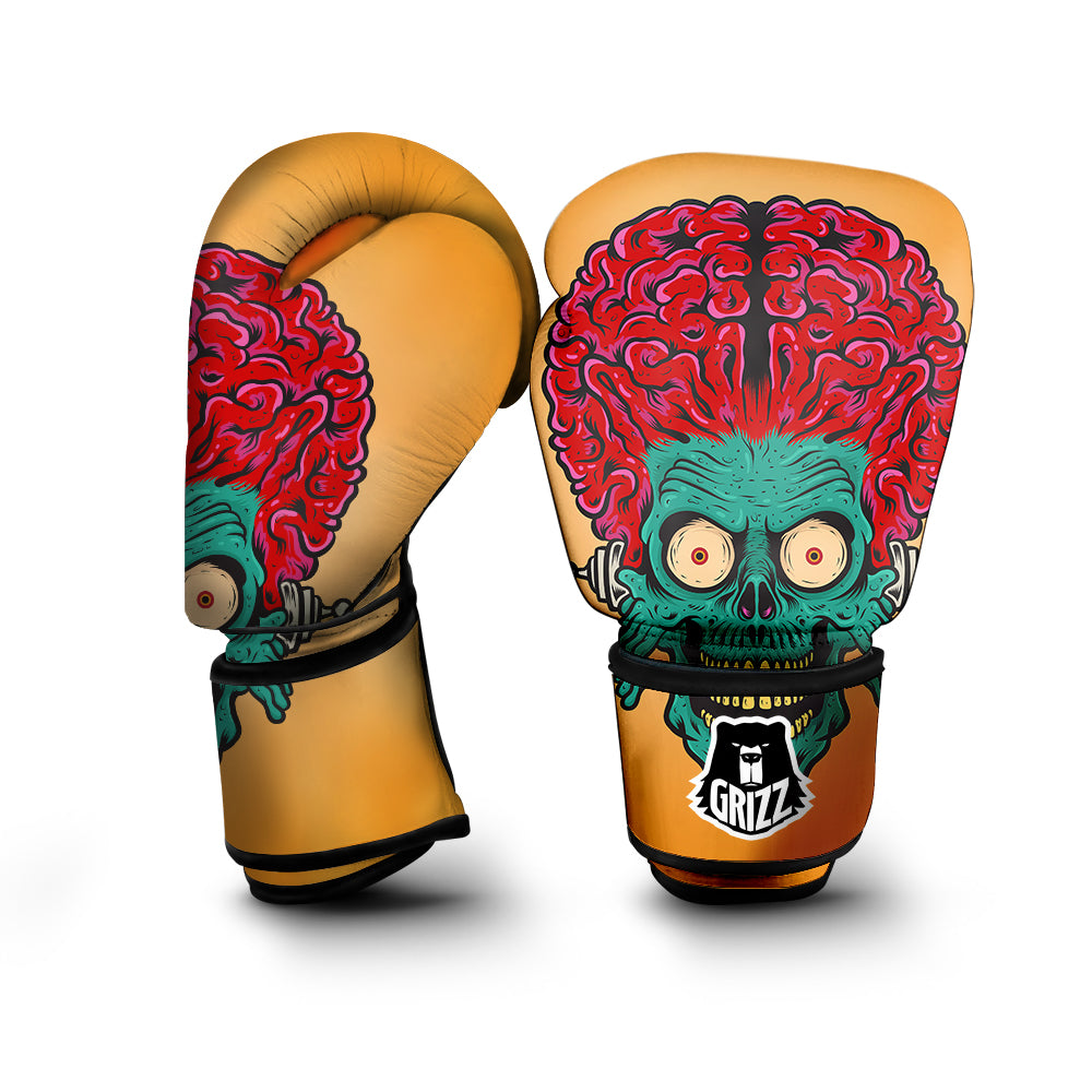 Zombie Big Brain Print Boxing Gloves-grizzshop