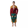 Zombie Big Brain Print Men's Robe-grizzshop