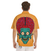 Zombie Big Brain Print Men's Short Sleeve Shirts-grizzshop