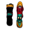 Zombie Big Brain Print Muay Thai Shin Guards-grizzshop