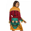 Zombie Big Brain Print Women's Robe-grizzshop