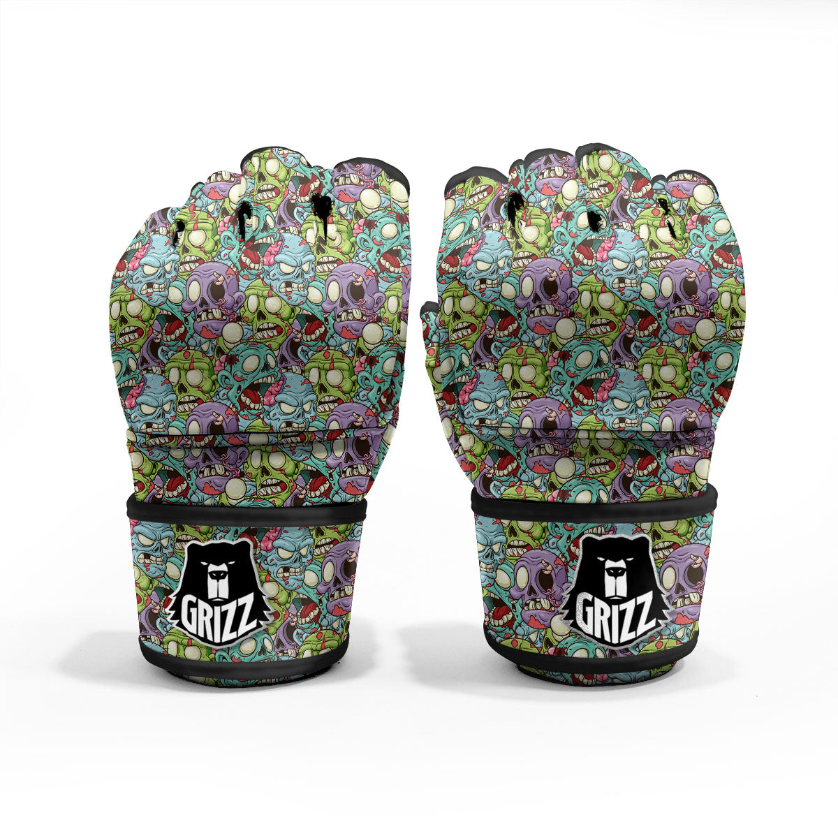 Zombie Bloody Print Pattern MMA Gloves-grizzshop