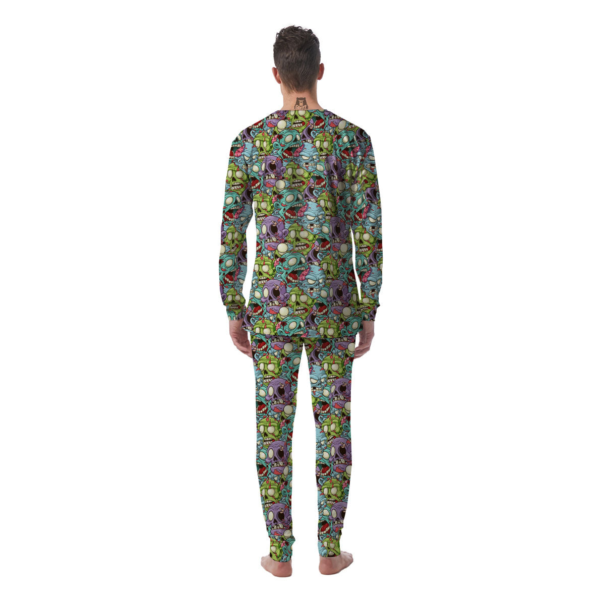 Zombie Bloody Print Pattern Men's Pajamas-grizzshop