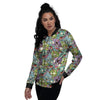 Zombie Bloody Print Pattern Women's Bomber Jacket-grizzshop