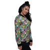 Zombie Bloody Print Pattern Women's Bomber Jacket-grizzshop