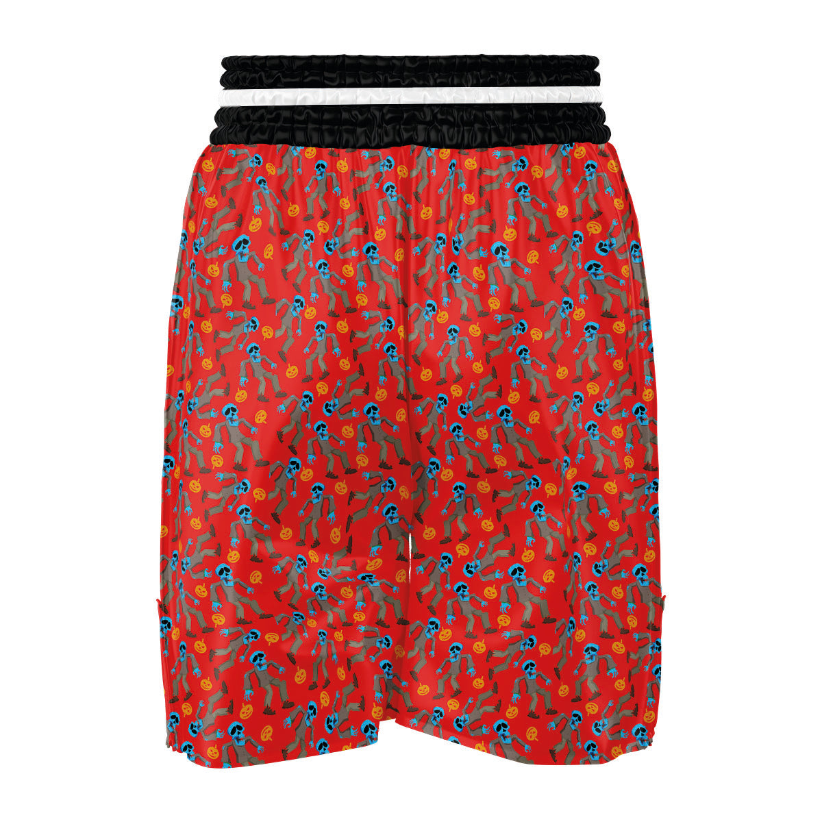 Zombie Blue Print Pattern Boxing Shorts-grizzshop