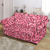 Zombie Brain Halloween Pattern Print Loveseat Cover-grizzshop