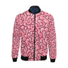 Zombie Brain Halloween Pattern Print Men's Bomber Jacket-grizzshop