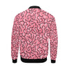 Zombie Brain Halloween Pattern Print Men's Bomber Jacket-grizzshop