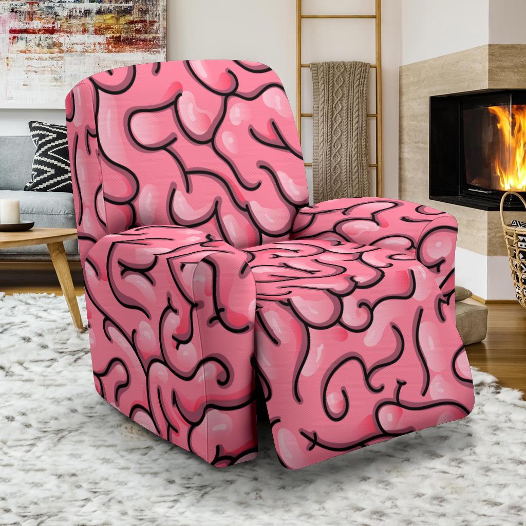 Zombie Brain Halloween Pattern Print Recliner Cover-grizzshop