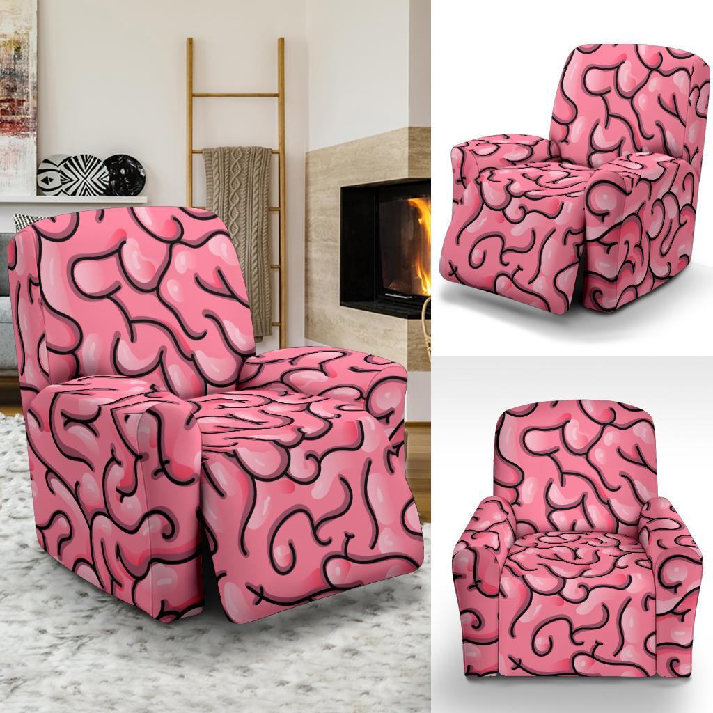 Zombie Brain Halloween Pattern Print Recliner Cover-grizzshop