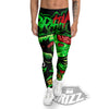 Zombie Brain Halloween Print Men's Leggings-grizzshop