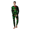 Zombie Brain Halloween Print Men's Pajamas-grizzshop